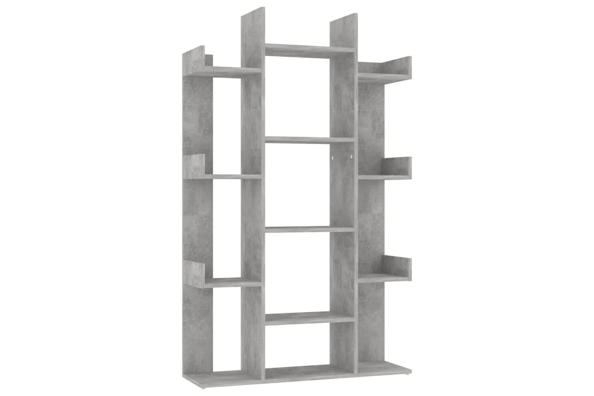 bogreol 86x25,5x140 cm spånplade betongrå - Grå - Opbevaring - Hylder & Reoler - Bogreol