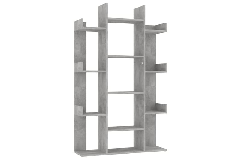 bogreol 86x25,5x140 cm spånplade betongrå - Grå - Opbevaring - Hylder & Reoler - Bogreol