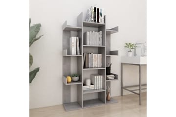 bogreol 86x25,5x140 cm spånplade betongrå - Grå - Opbevaring - Hylder & Reoler - Bogreol