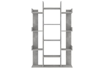 bogreol 86x25,5x140 cm spånplade betongrå - Grå - Opbevaring - Hylder & Reoler - Bogreol