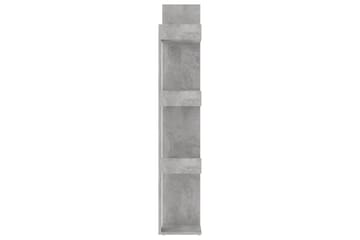 bogreol 86x25,5x140 cm spånplade betongrå - Grå - Opbevaring - Hylder & Reoler - Bogreol