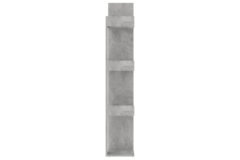 bogreol 86x25,5x140 cm spånplade betongrå - Grå - Opbevaring - Hylder & Reoler - Bogreol