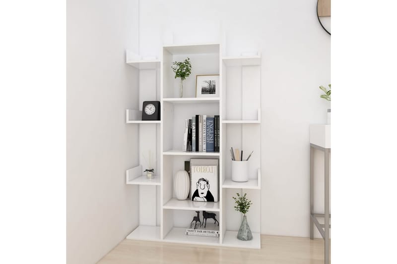 bogreol 86x25,5x140 cm spånplade hvid - Hvid - Opbevaring - Hylder & Reoler - Bogreol
