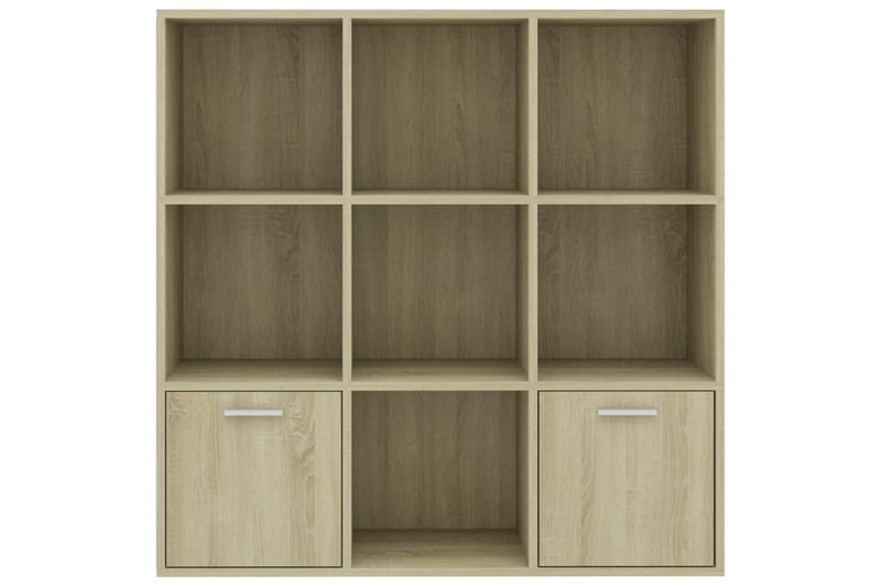 Bogreol 98x30x98 cm Spånplade Sonoma-Eg - Brun - Bogreol