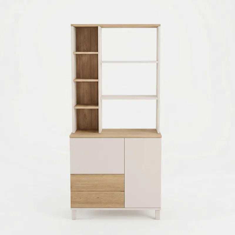 Bogreol Hanah Home Mood (85,2 x 187,8 x 35 cm) Sand Oak, Sand og eg