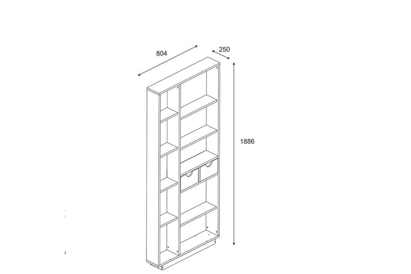 Bogreol Hvid - Opbevaring - Hylder & Reoler - Bogreol