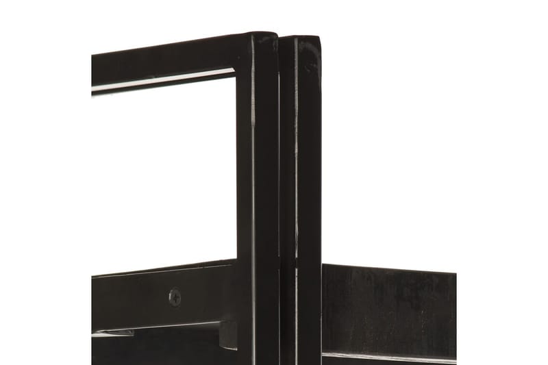 bogreol m. 3 hylder 40x30x80 cm massivt mangotræ sort - Sort - Opbevaring - Hylder & Reoler - Bogreol