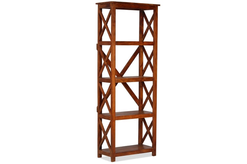 Bogreol Massivt Akacietræ Sheeshamfinish 60 X 30 X 160 Cm - Brun - Opbevaring - Hylder & Reoler - Bogreol