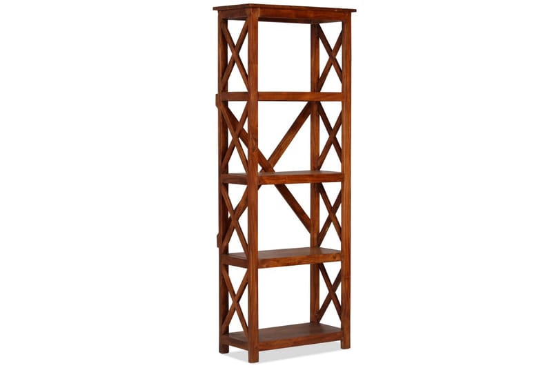 Bogreol Massivt Akacietræ Sheeshamfinish 60 X 30 X 160 Cm - Brun - Opbevaring - Hylder & Reoler - Bogreol