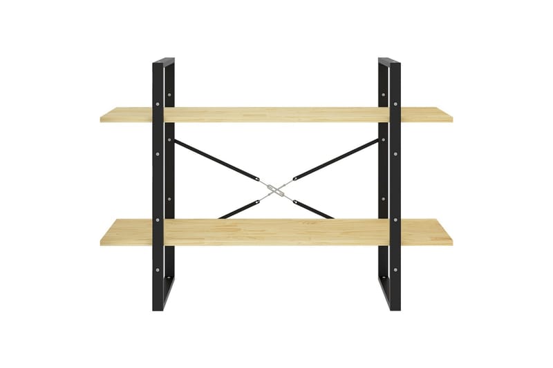 bogreol med 2 hylder 100x30x70 cm massivt fyrretræ - Brun - Opbevaring - Hylder & Reoler - Bogreol