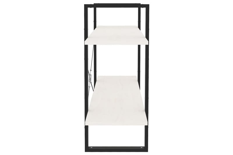 bogreol med 2 hylder 100x30x70 cm massivt fyrretræ hvid - Hvid - Opbevaring - Hylder & Reoler - Bogreol