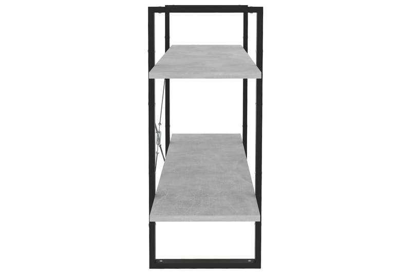 bogreol med 2 hylder 100x30x70 cm spånplade betongrå - Grå - Opbevaring - Hylder & Reoler - Bogreol