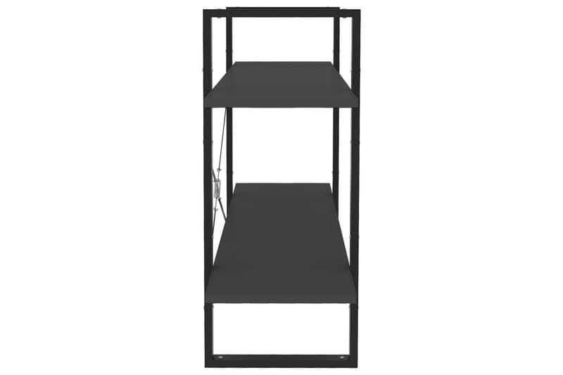 bogreol med 2 hylder 100x30x70 cm spånplade grå - Grå - Opbevaring - Hylder & Reoler - Bogreol