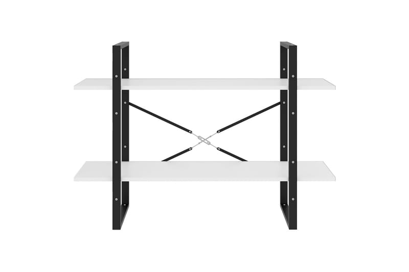 bogreol med 2 hylder 100x30x70 cm spånplade hvid - Hvid - Opbevaring - Hylder & Reoler - Bogreol