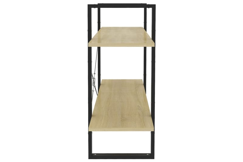 bogreol med 2 hylder 100x30x70 cm spånplade sonoma-eg - Brun - Opbevaring - Hylder & Reoler - Bogreol