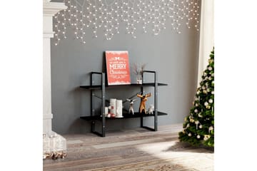 bogreol med 2 hylder 100x30x70 cm spånplade sort - Sort - Opbevaring - Hylder & Reoler - Bogreol