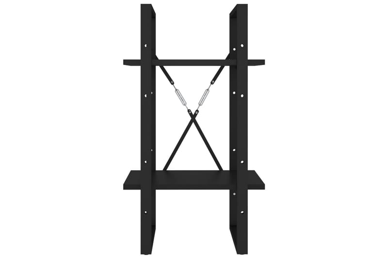 bogreol med 2 hylder 40 x 30 x 70 cm spånplade sort - Sort - Opbevaring - Hylder & Reoler - Bogreol