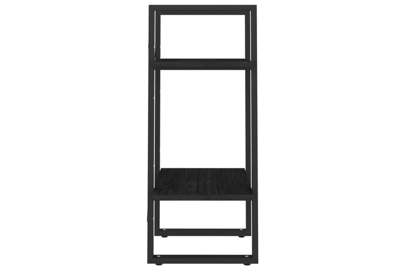 bogreol med 2 hylder 40x30x70 cm massivt fyrretræ sort - Sort - Opbevaring - Hylder & Reoler - Bogreol