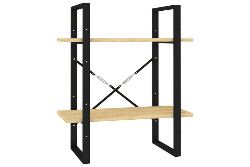 bogreol med 2 hylder 60x30x70 cm massivt fyrretræ - Brun - Opbevaring - Hylder & Reoler - Bogreol