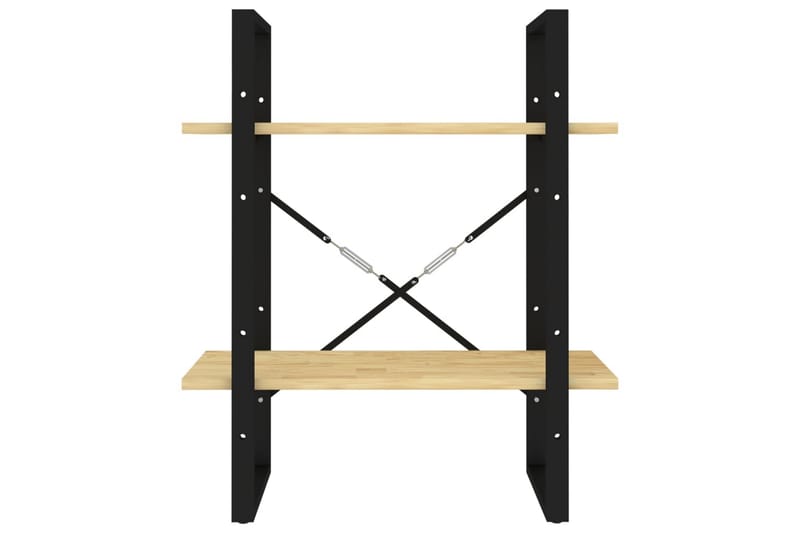 bogreol med 2 hylder 60x30x70 cm massivt fyrretræ - Brun - Opbevaring - Hylder & Reoler - Bogreol