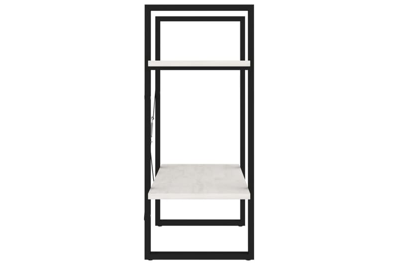 bogreol med 2 hylder 60x30x70 cm massivt fyrretræ hvid - Hvid - Opbevaring - Hylder & Reoler - Bogreol