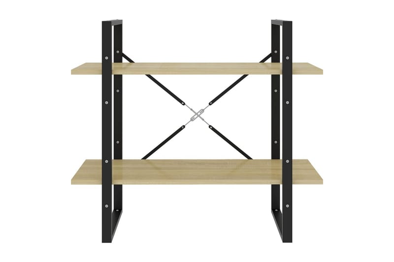 bogreol med 2 hylder 80 x 30 x 70 cm spånplade sonoma-eg - Grøn - Opbevaring - Hylder & Reoler - Bogreol