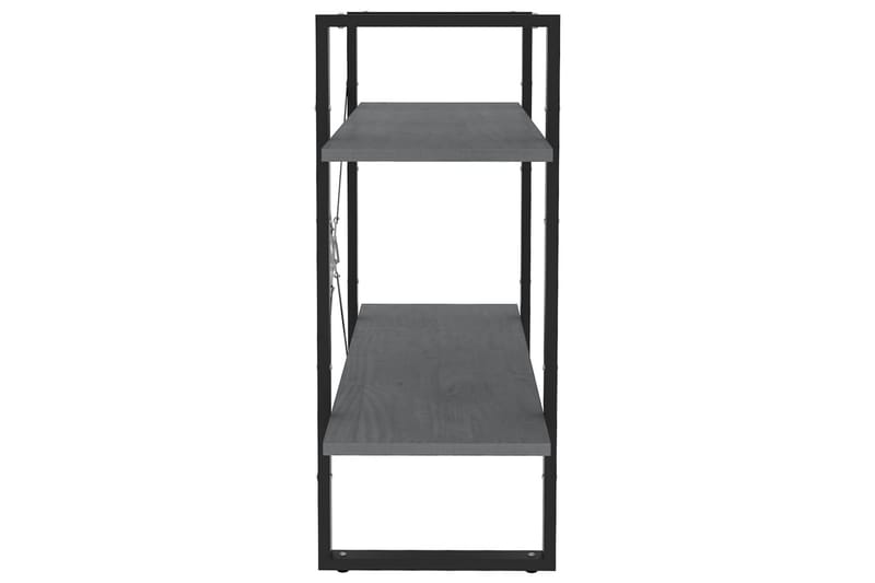 bogreol med 2 hylder 80x30x70 cm massivt fyrretræ grå - Grå - Opbevaring - Hylder & Reoler - Bogreol