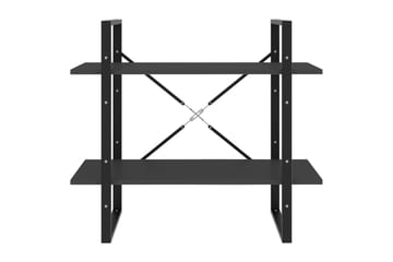 bogreol med 2 hylder 80x30x70 cm spånplade grå - Blå - Opbevaring - Hylder & Reoler - Bogreol
