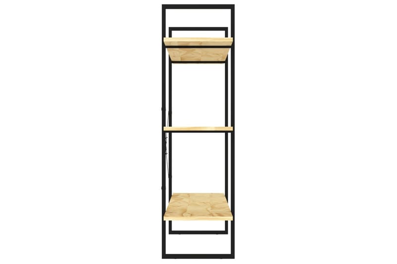 bogreol med 3 hylder 100x30x105 cm massivt fyrretræ - Brun - Opbevaring - Hylder & Reoler - Bogreol