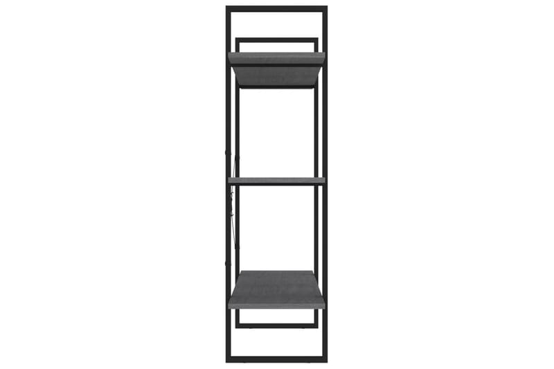 bogreol med 3 hylder 100x30x105 cm massivt fyrretræ grå - Grå - Opbevaring - Hylder & Reoler - Bogreol