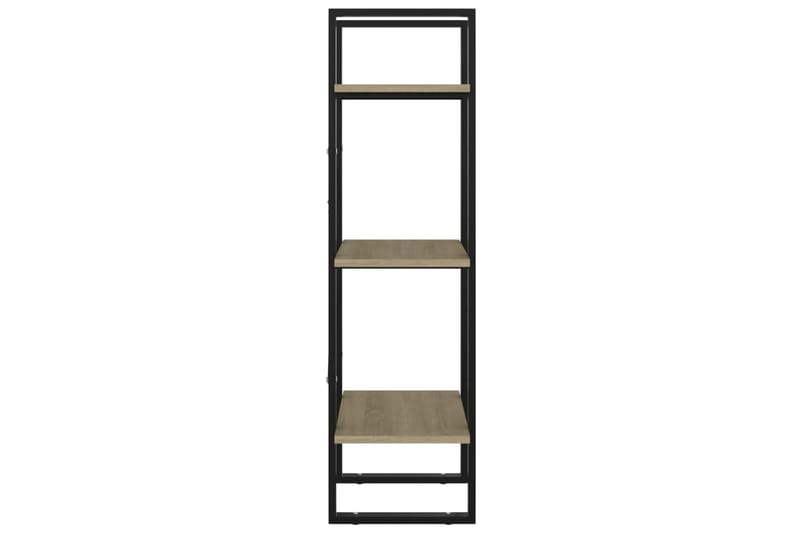 bogreol med 3 hylder 40 x 30 x 105 cm spånplade sonoma-eg - Brun - Opbevaring - Hylder & Reoler - Bogreol