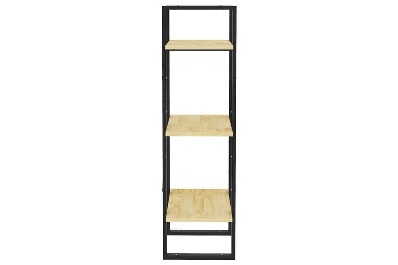 bogreol med 3 hylder 40x30x105 cm massivt fyrretræ - Brun - Opbevaring - Hylder & Reoler - Bogreol