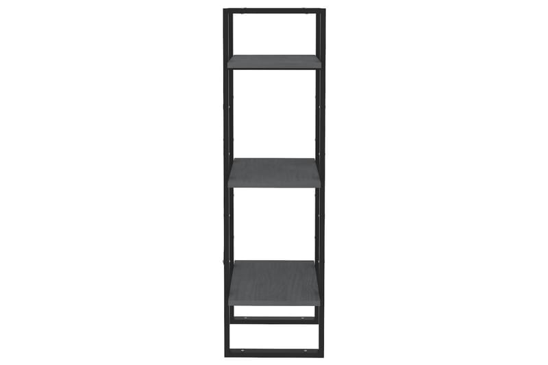 bogreol med 3 hylder 40x30x105 cm massivt fyrretræ grå - Grå - Opbevaring - Hylder & Reoler - Bogreol