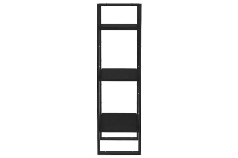 bogreol med 3 hylder 40x30x105 cm massivt fyrretræ sort - Sort - Opbevaring - Hylder & Reoler - Bogreol