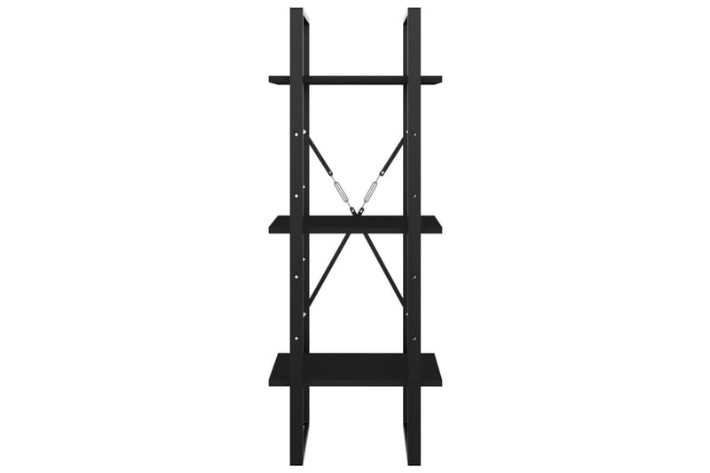 bogreol med 3 hylder 40x30x105 cm spånplade sort - Sort - Opbevaring - Hylder & Reoler - Bogreol