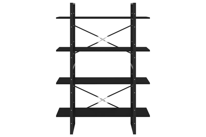 bogreol med 4 hylder 100x30x140 cm spånplade sort - Sort - Opbevaring - Hylder & Reoler - Bogreol