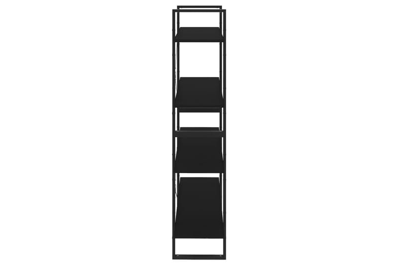bogreol med 4 hylder 100x30x140 cm spånplade sort - Sort - Opbevaring - Hylder & Reoler - Bogreol