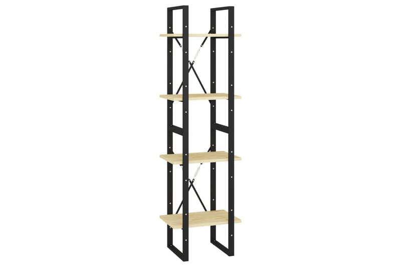 bogreol med 4 hylder 40x30x140 cm massivt fyrretræ - Brun - Opbevaring - Hylder & Reoler - Bogreol