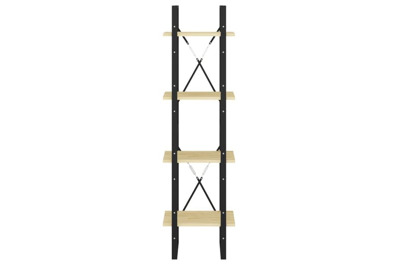 bogreol med 4 hylder 40x30x140 cm massivt fyrretræ - Brun - Opbevaring - Hylder & Reoler - Bogreol
