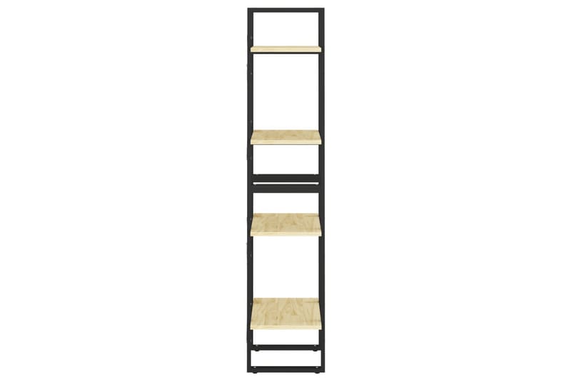 bogreol med 4 hylder 40x30x140 cm massivt fyrretræ - Brun - Opbevaring - Hylder & Reoler - Bogreol
