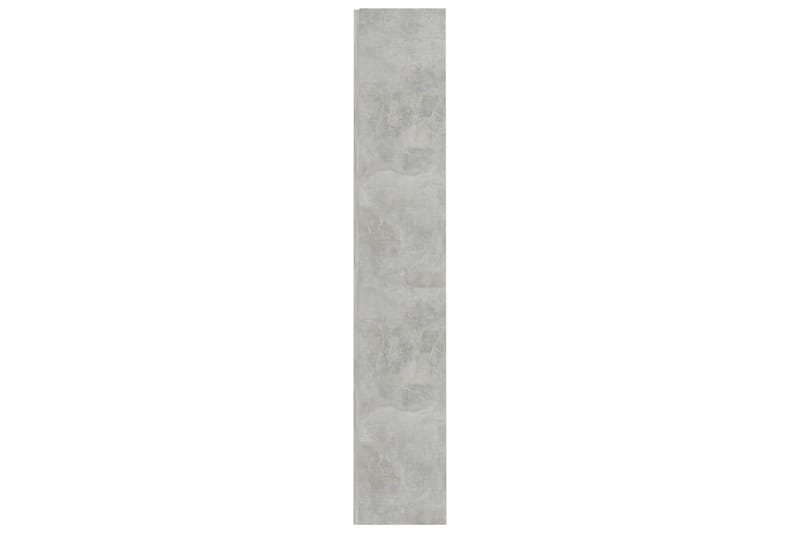 bogreol med 4 hylder 60 x 24 x 142 cm spånplade betongrå - Grå - Bogreol