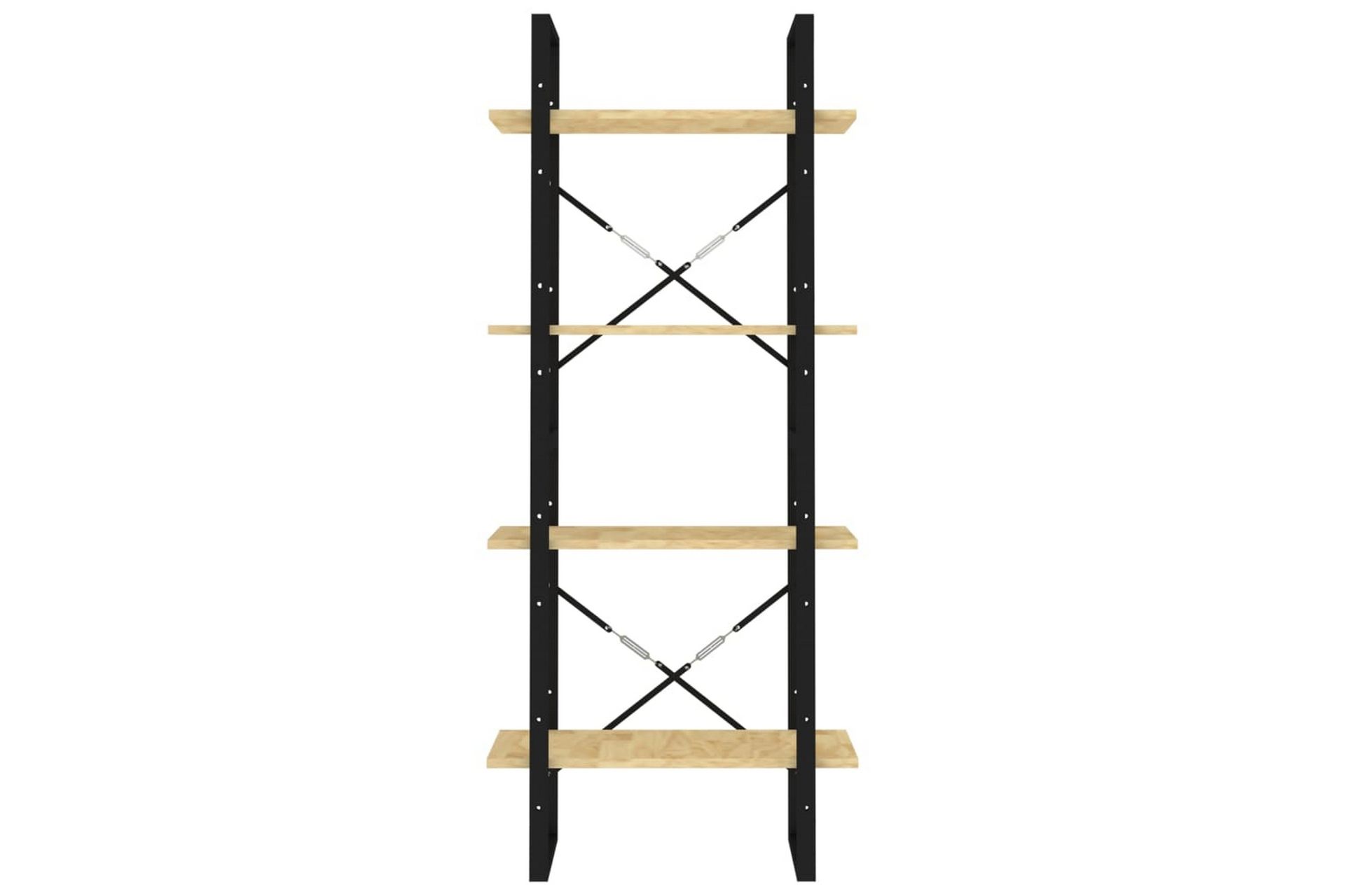 bogreol med 4 hylder 60x30x140 cm massivt fyrretræ - Brun - Opbevaring - Hylder & Reoler - Bogreol