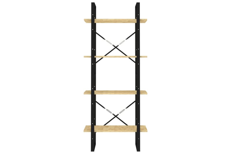 bogreol med 4 hylder 60x30x140 cm massivt fyrretræ - Brun - Opbevaring - Hylder & Reoler - Bogreol