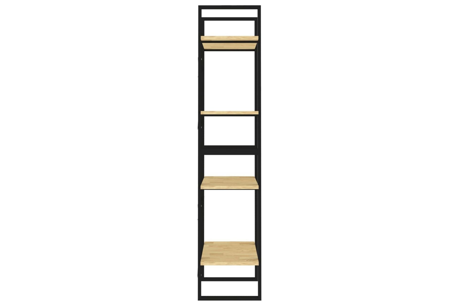 bogreol med 4 hylder 60x30x140 cm massivt fyrretræ - Brun - Opbevaring - Hylder & Reoler - Bogreol