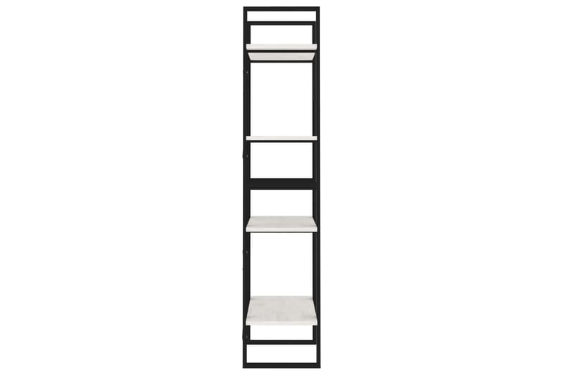 bogreol med 4 hylder 60x30x140 cm massivt fyrretræ hvid - Hvid - Opbevaring - Hylder & Reoler - Bogreol