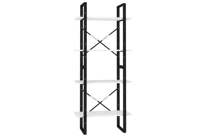 bogreol med 4 hylder 60x30x140 cm spånplade hvid - Hvid - Opbevaring - Hylder & Reoler - Bogreol