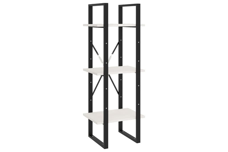 bogreol med 5 hylder 40x30x175 cm fyrretræ hvid - Hvid - Opbevaring - Hylder & Reoler - Bogreol