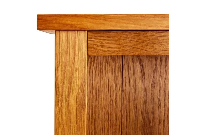 bogreol med 6 hylder 52x22x180 cm massivt egetræ - Brun - Opbevaring - Hylder & Reoler - Bogreol