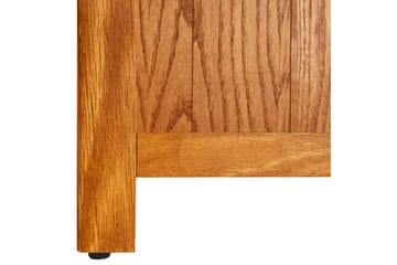 bogreol med 6 hylder 52x22x180 cm massivt egetræ - Brun - Opbevaring - Hylder & Reoler - Bogreol