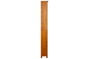 bogreol med 6 hylder 52x22x180 cm massivt egetræ - Brun - Opbevaring - Hylder & Reoler - Bogreol